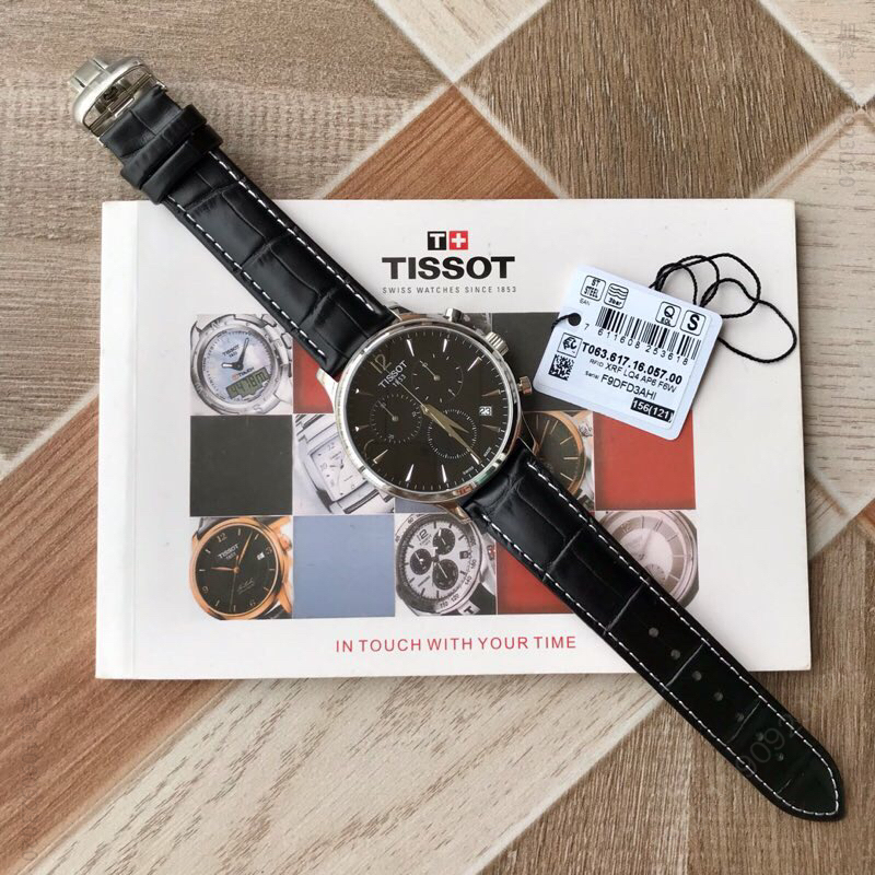 黄晓明代言款 Tissot,全原天梭T063俊雅系列商务休闲男表，瑞士ETA石英计时机芯