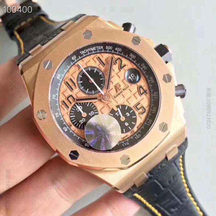 JF精品 AP26470st 土豪玫瑰金皮带款 7750机芯改正品Cal．3...