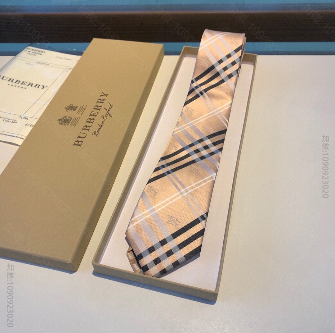 Burberry巴宝莉100%顶级提花真丝男士领带