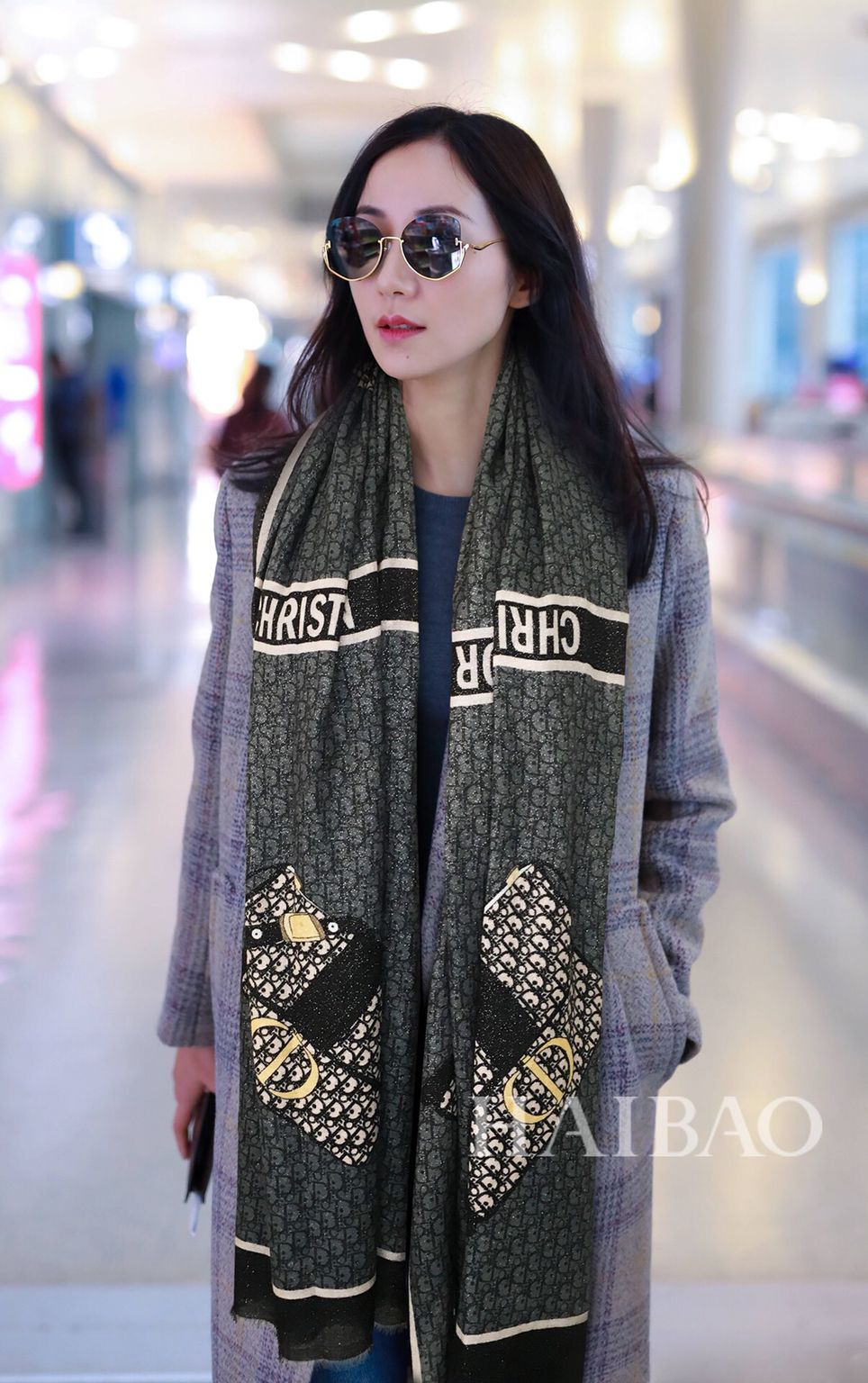 Dior迪奥银线手袋100%顶级纯羊绒围巾
