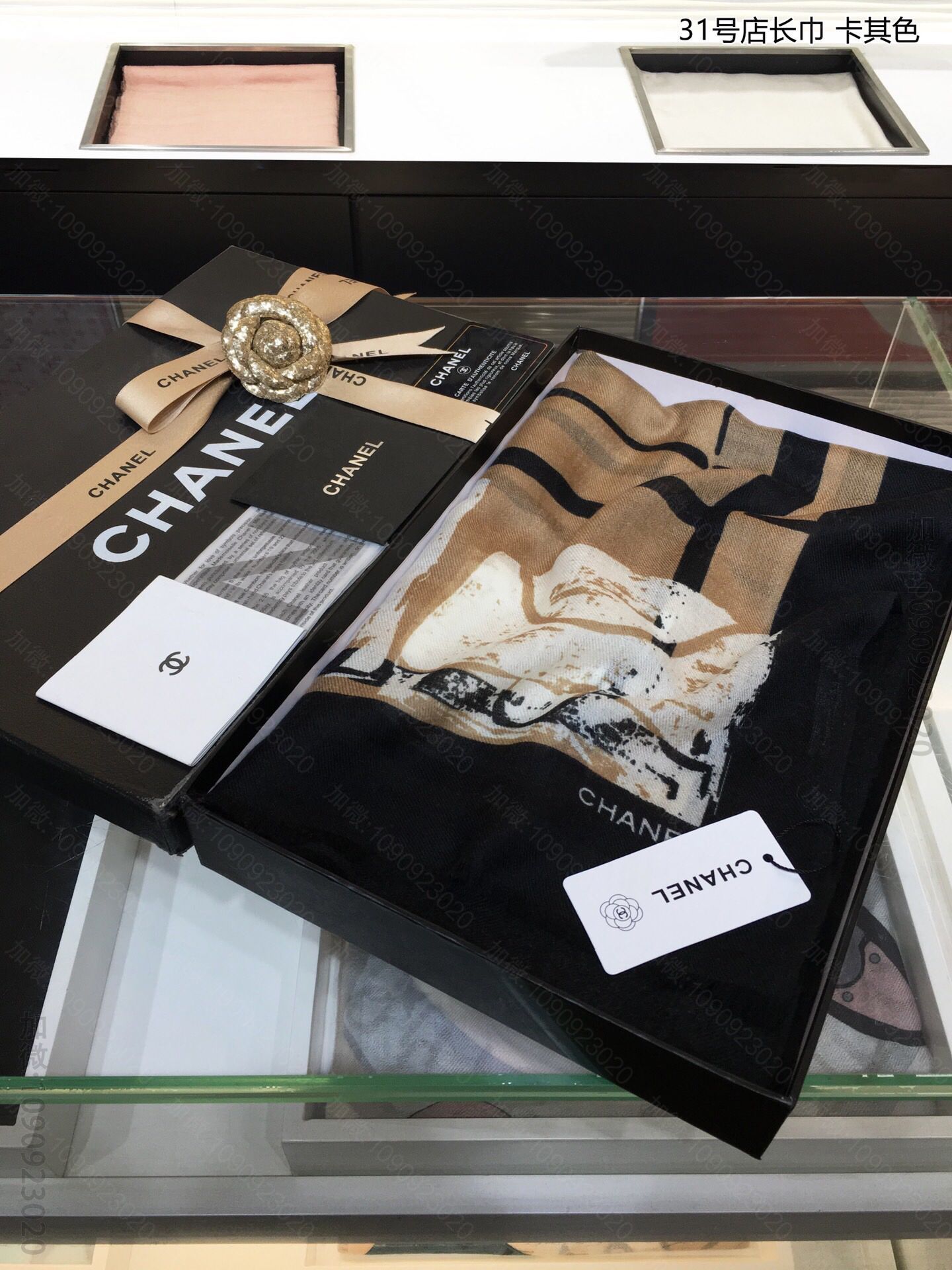 CHANEL香奈儿‘31号店’100%顶级羊绒材质围巾