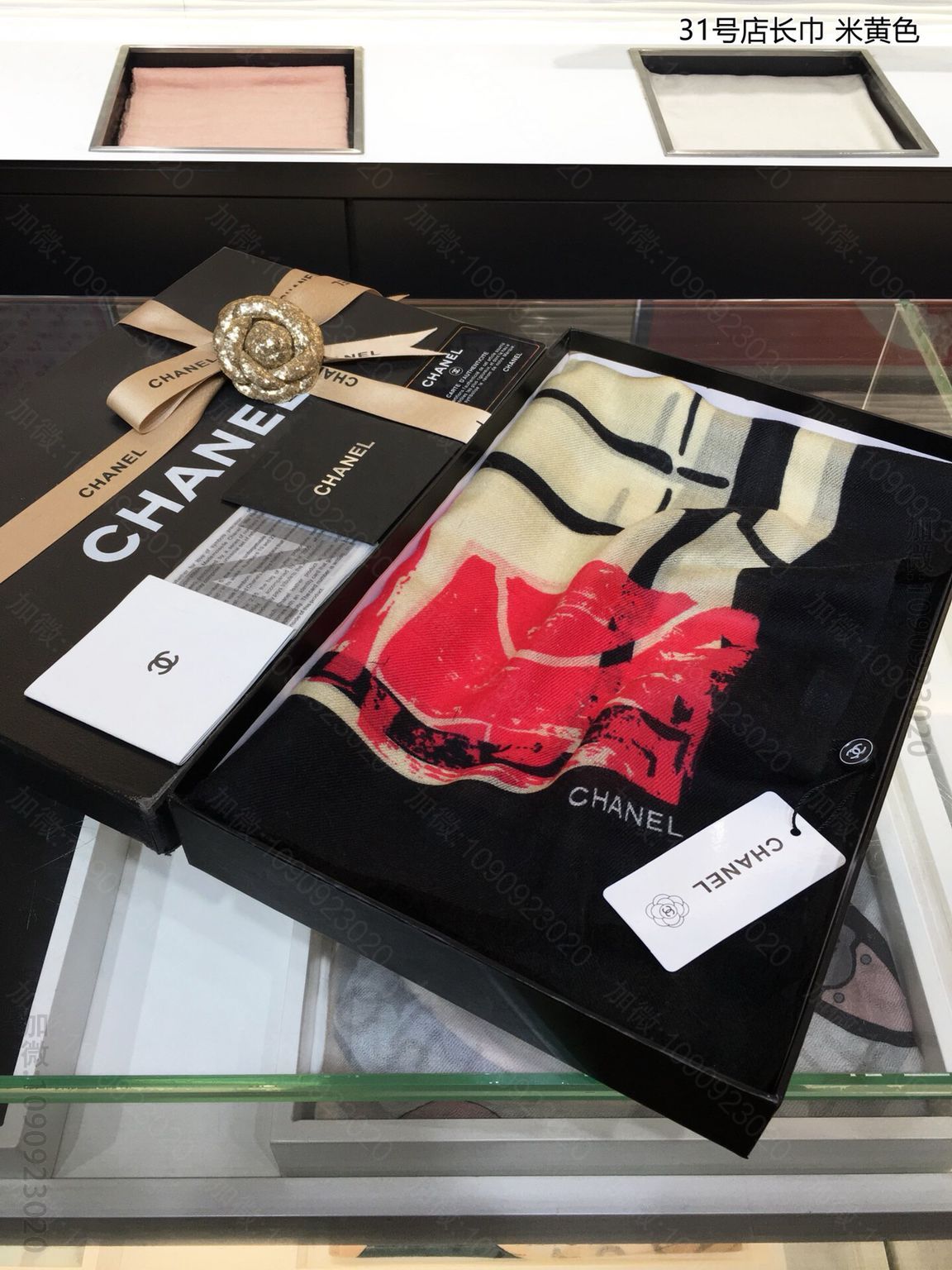 CHANEL香奈儿‘31号店’100%顶级羊绒材质围巾