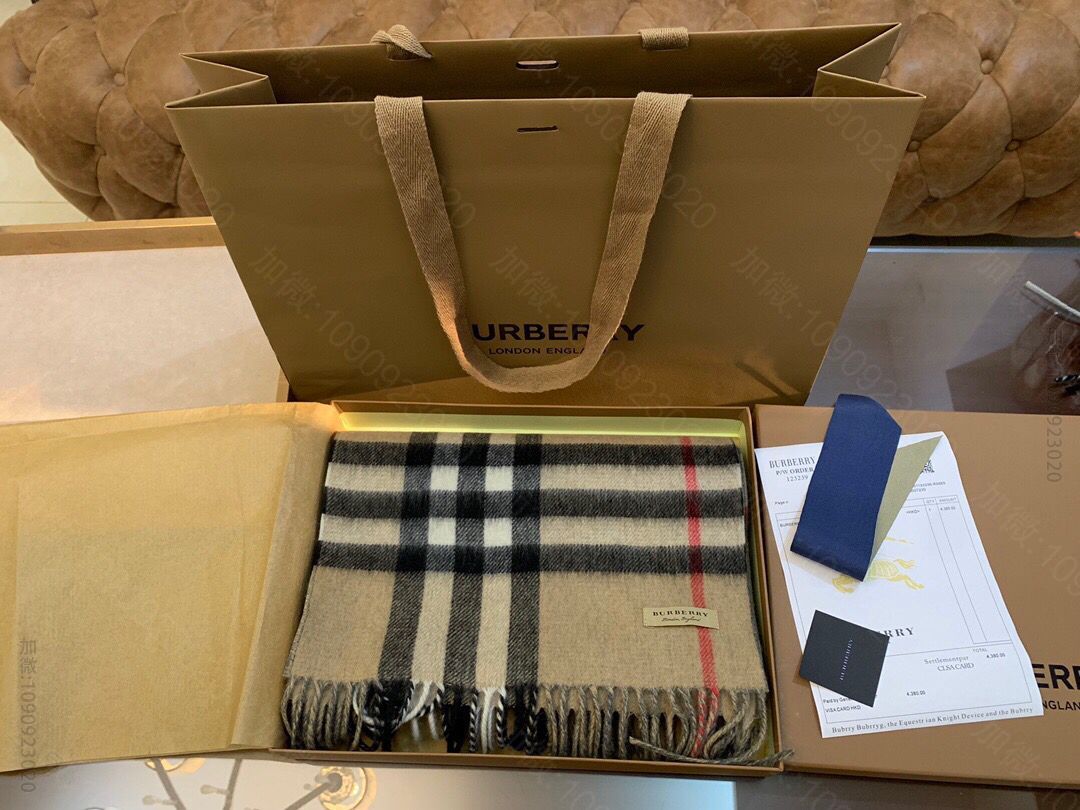 C16350_Burberry巴宝莉100%双面羊绒流苏围巾 原版巴宝莉围巾