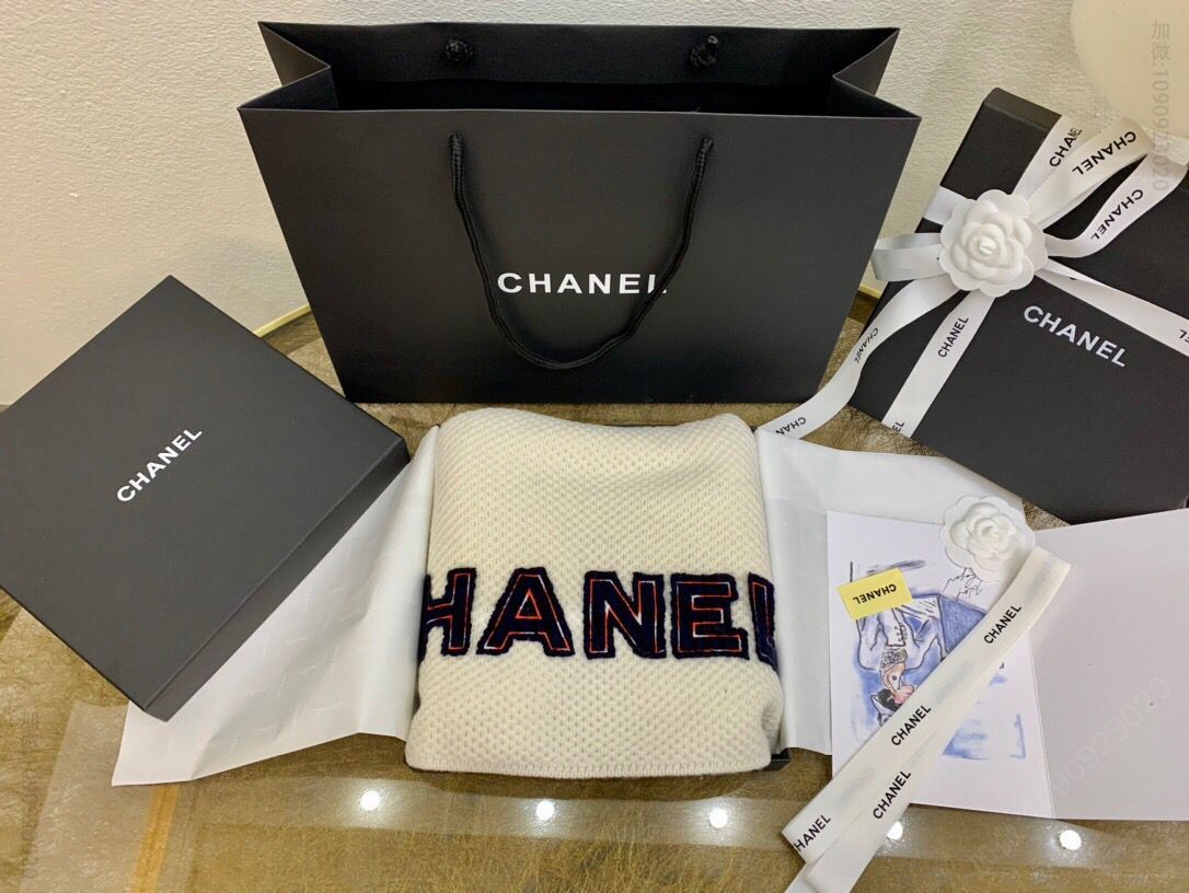 CHANEL香奈儿海洋系列100%羊绒围巾