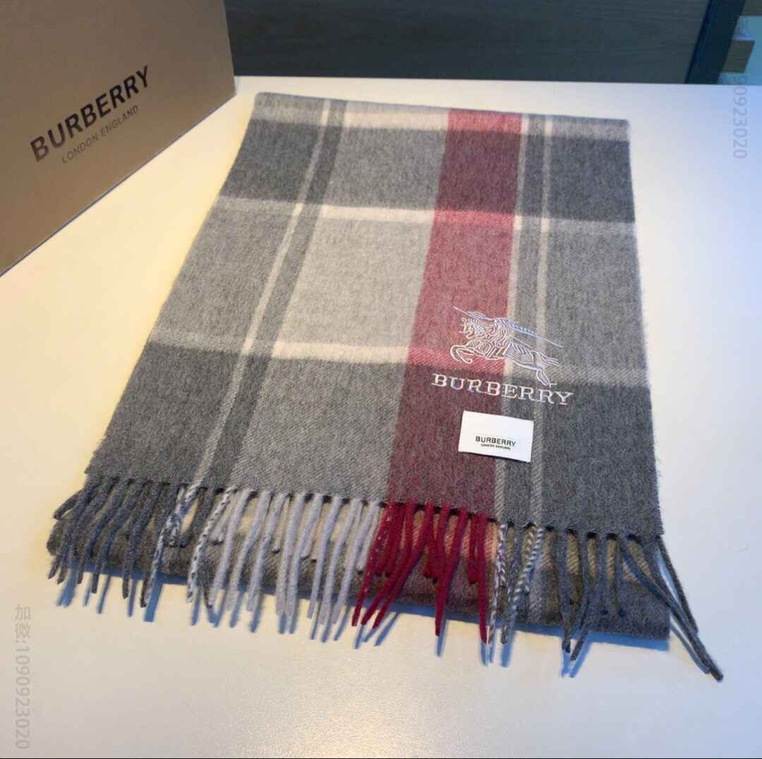 Burberry巴宝莉100%纯羊绒男士围巾