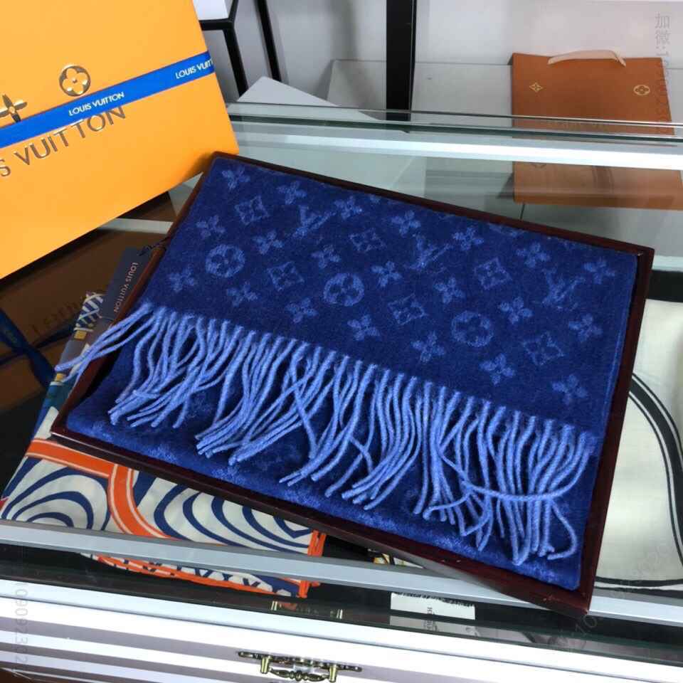 LV路易威登50%羊毛 50%羊绒经典男士围巾