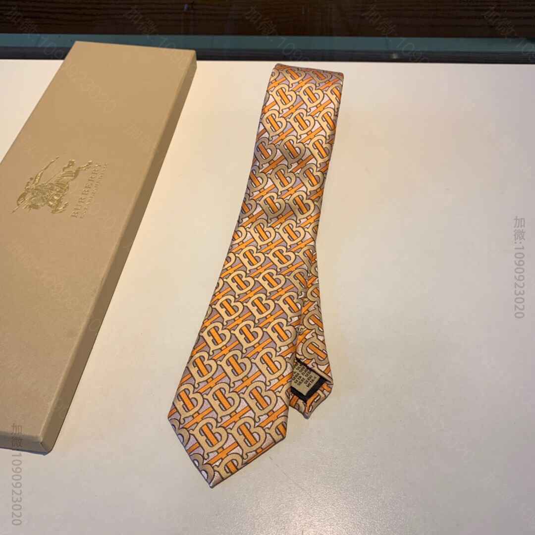 Burberry巴宝莉100%顶级提花真丝TB标志领带