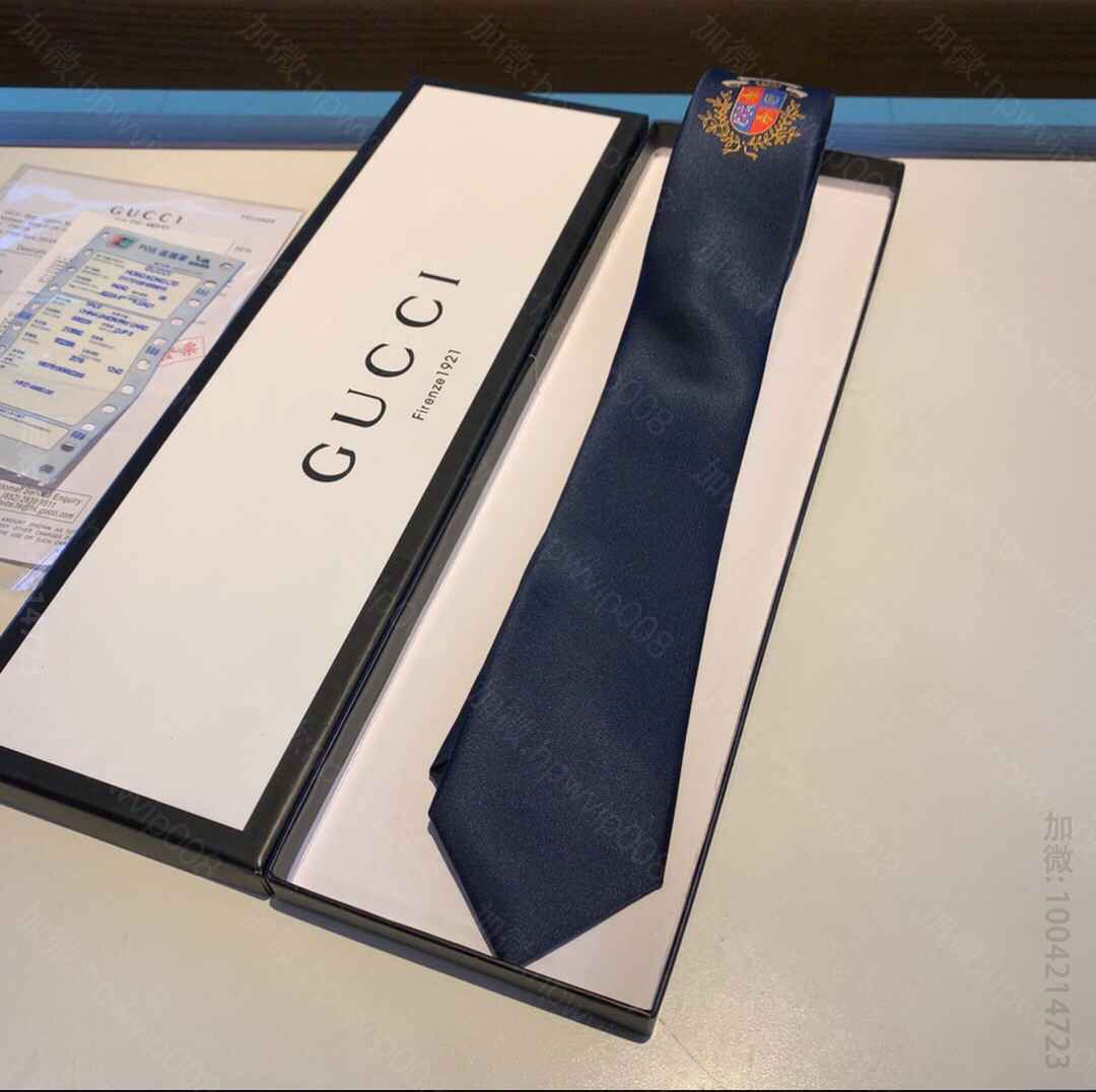 GUCCI古奇100%顶级提花真丝男士领带 古奇男士领带 