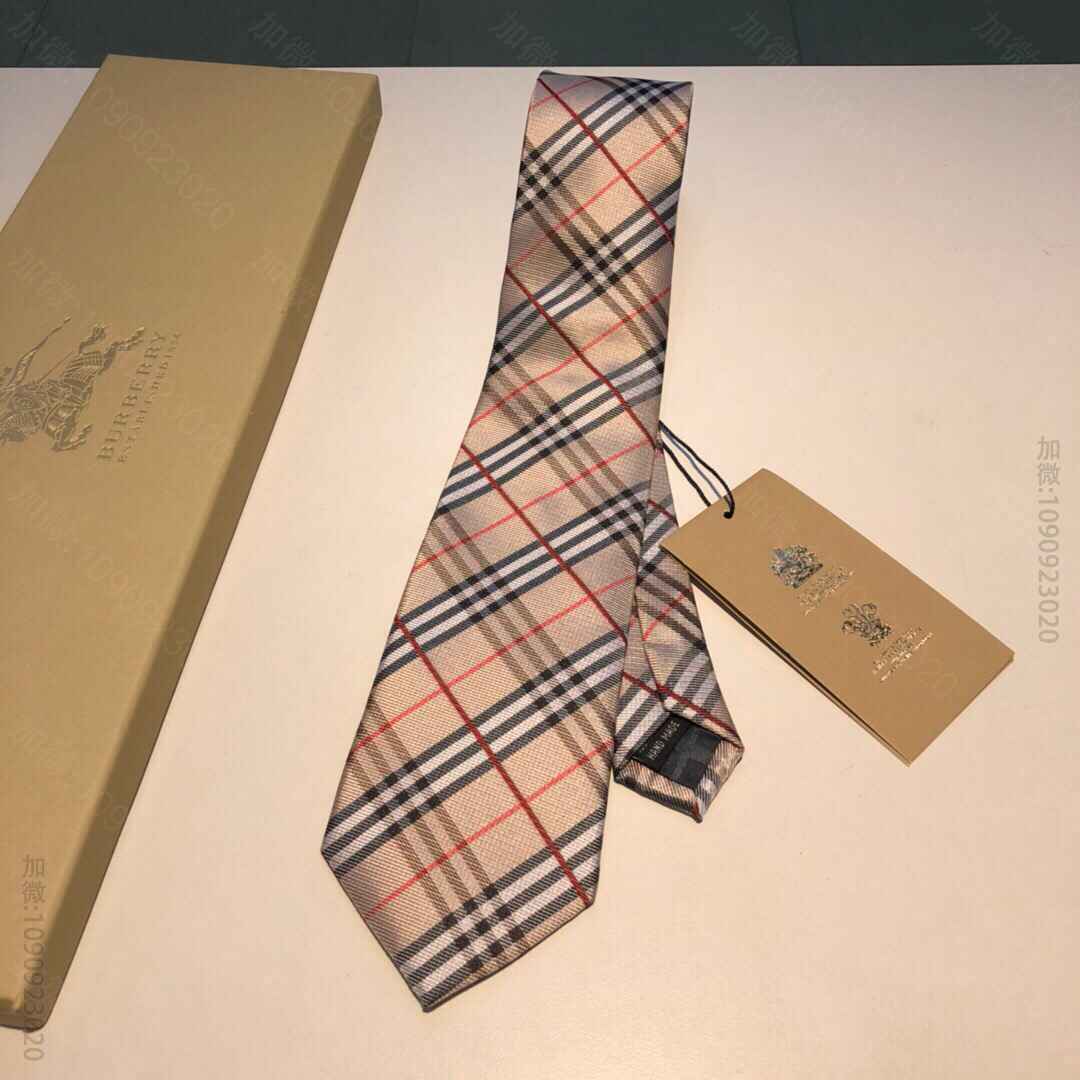 Burberry巴宝莉100%顶级提花真丝手工定制领带