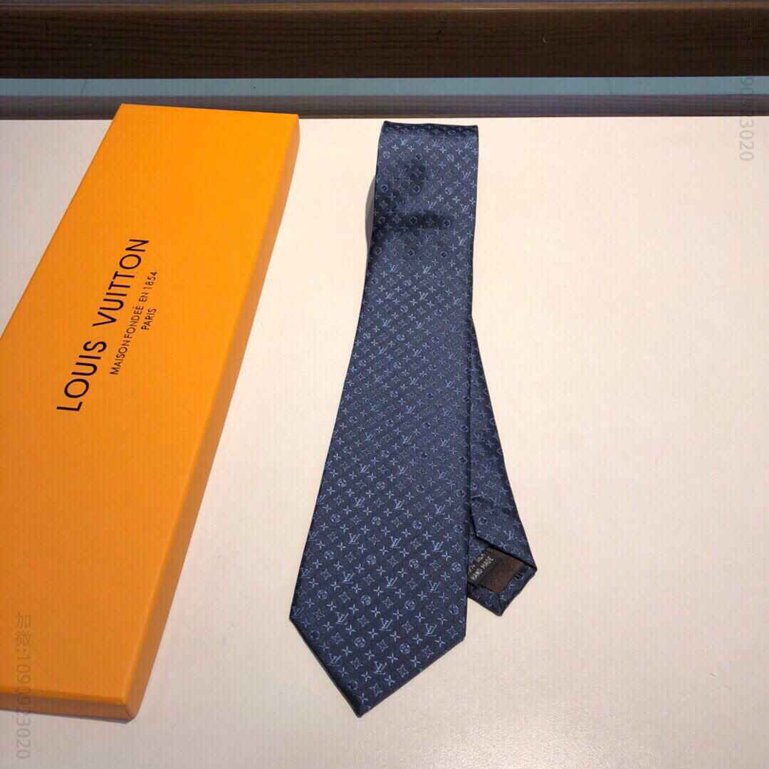 LV路易威登100%顶级提花真丝手工定制老花领带