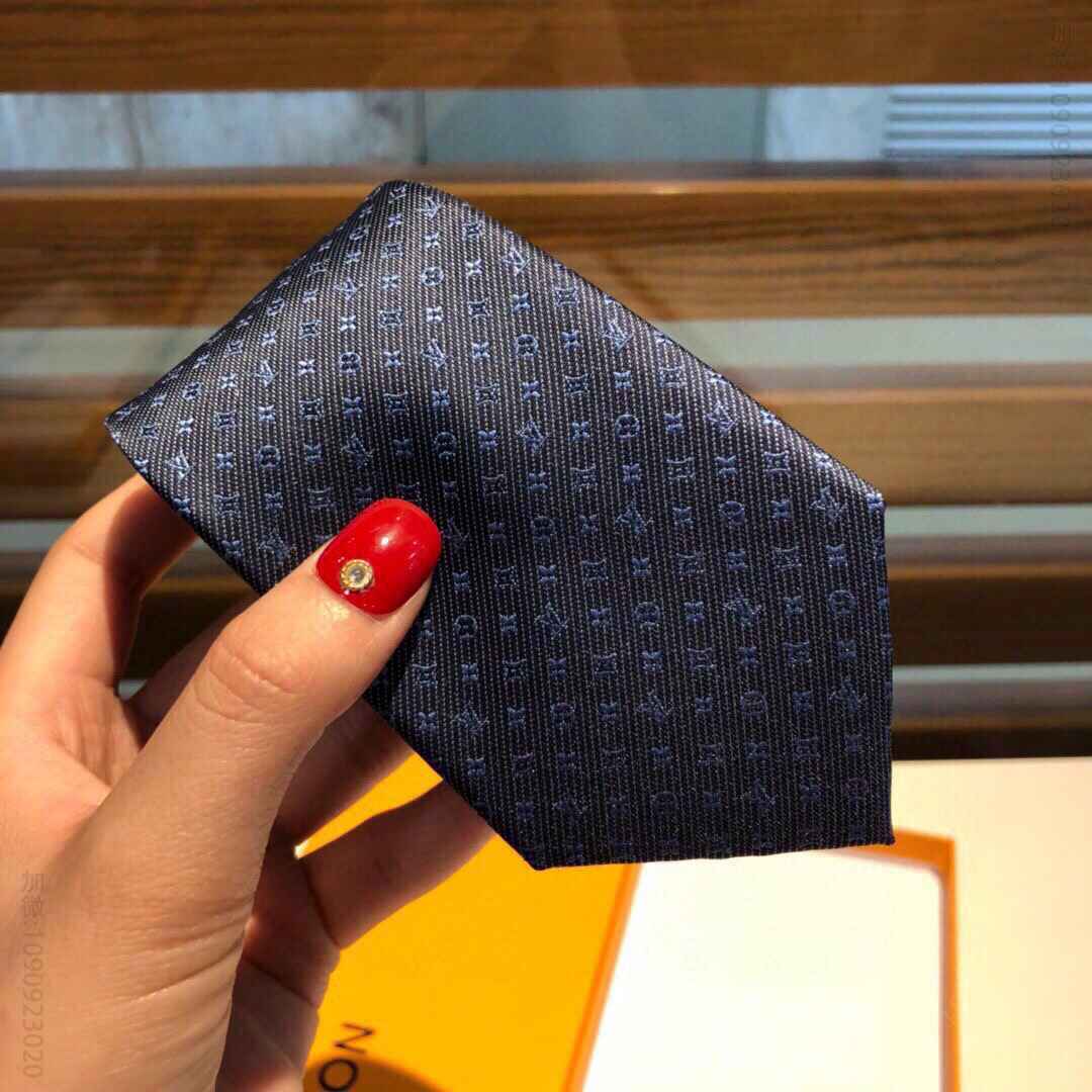 LV路易威登小Logo提花100%顶级提花真丝男士领带