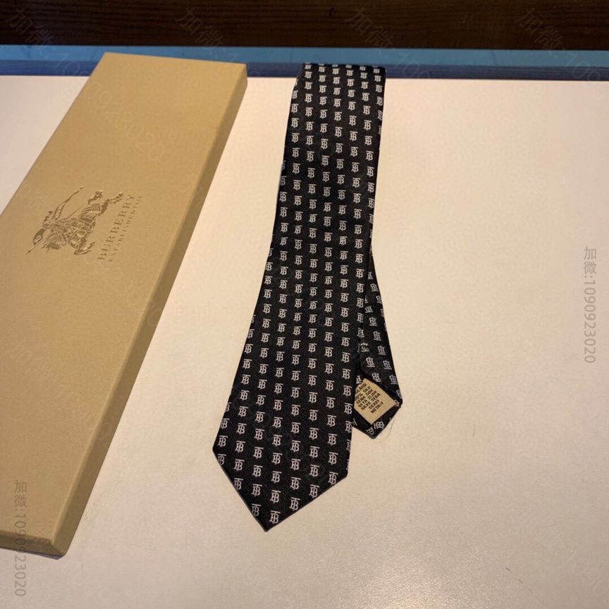 Burberry巴宝莉100%顶级真丝重工刺绣男士领带