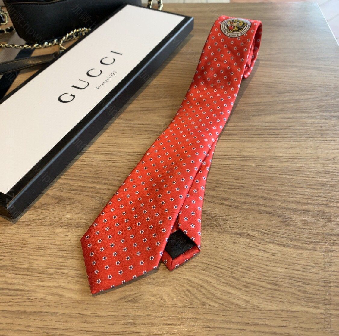 古奇配饰 GUCCI古奇100%顶级提花真丝老虎头领带 古奇男士领带商城 
