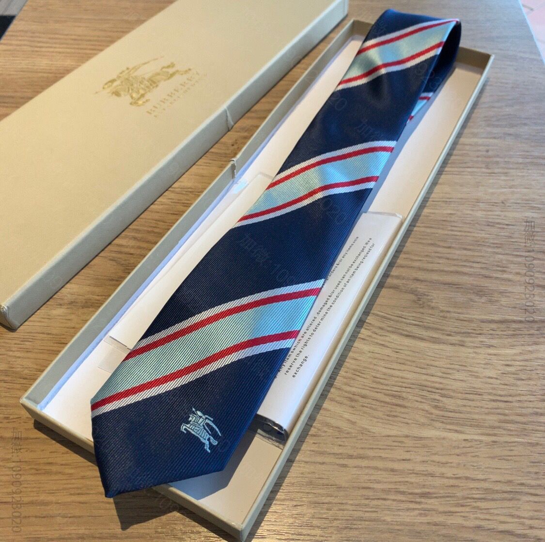 Burberry巴宝莉Vintage格纹100%顶级提花真丝领带