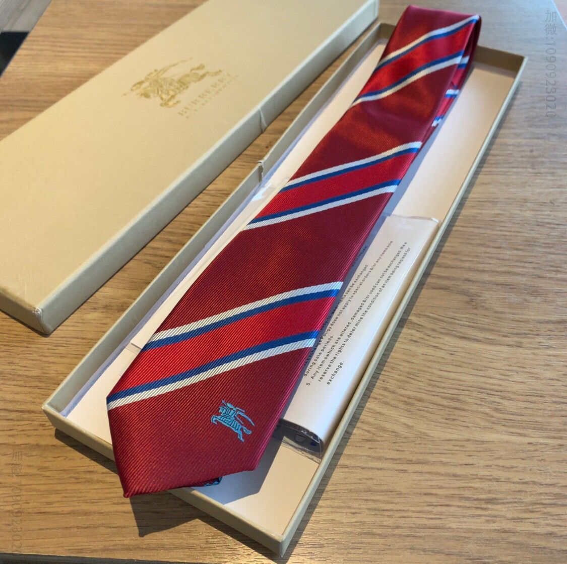 Burberry巴宝莉Vintage格纹100%顶级提花真丝领带