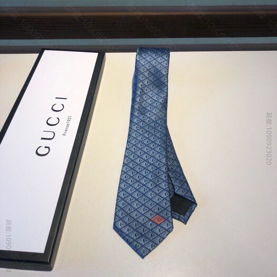 GUCCI古奇100%顶级提花真丝男士领带