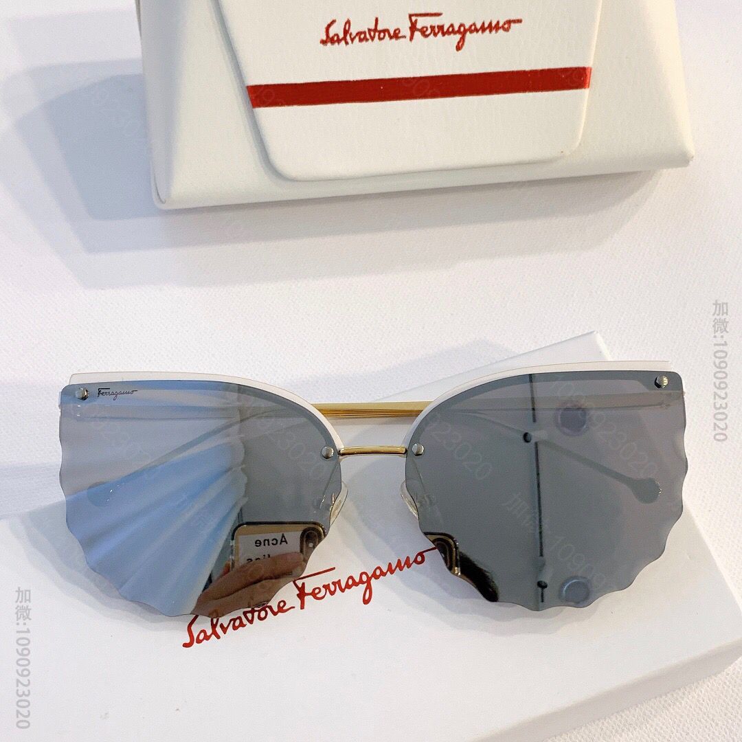 Ferragamo菲拉格慕无框精致设计款妩媚女士太阳眼镜