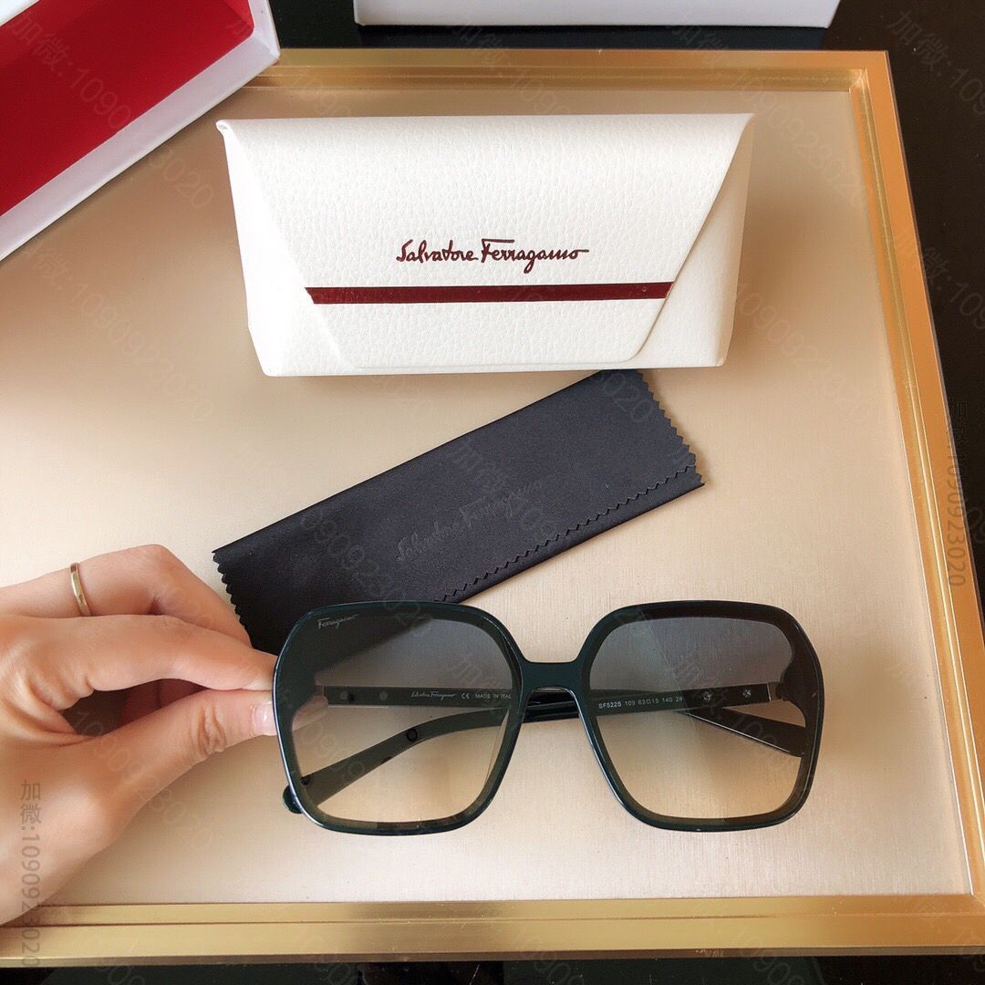 ferragamo菲拉格慕简洁大框板材墨镜