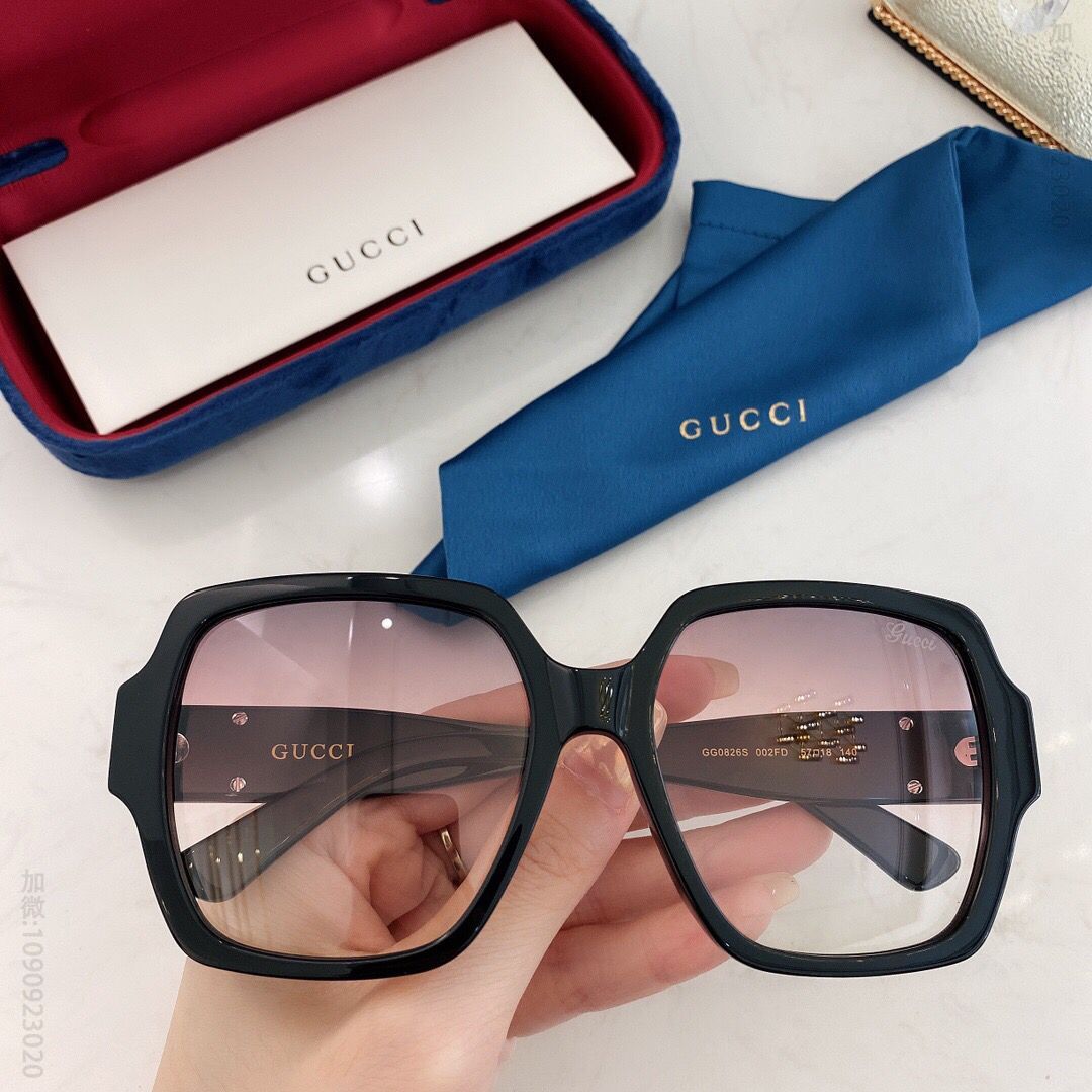 GUCCI古驰简单方形男女通用太阳眼镜