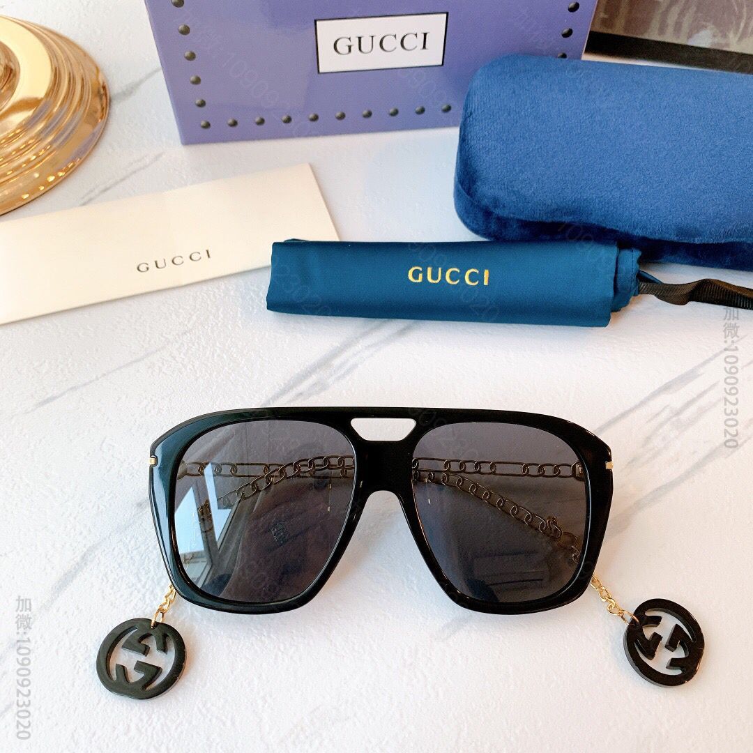 GUCCI古驰女士方形迷链系列墨镜太阳眼镜