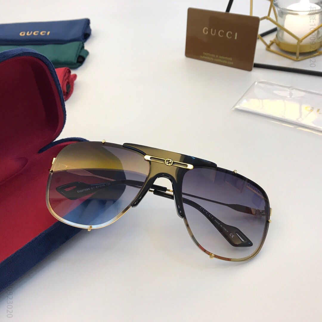 GUCCI古驰2023新款超轻全框男女通用太阳眼镜