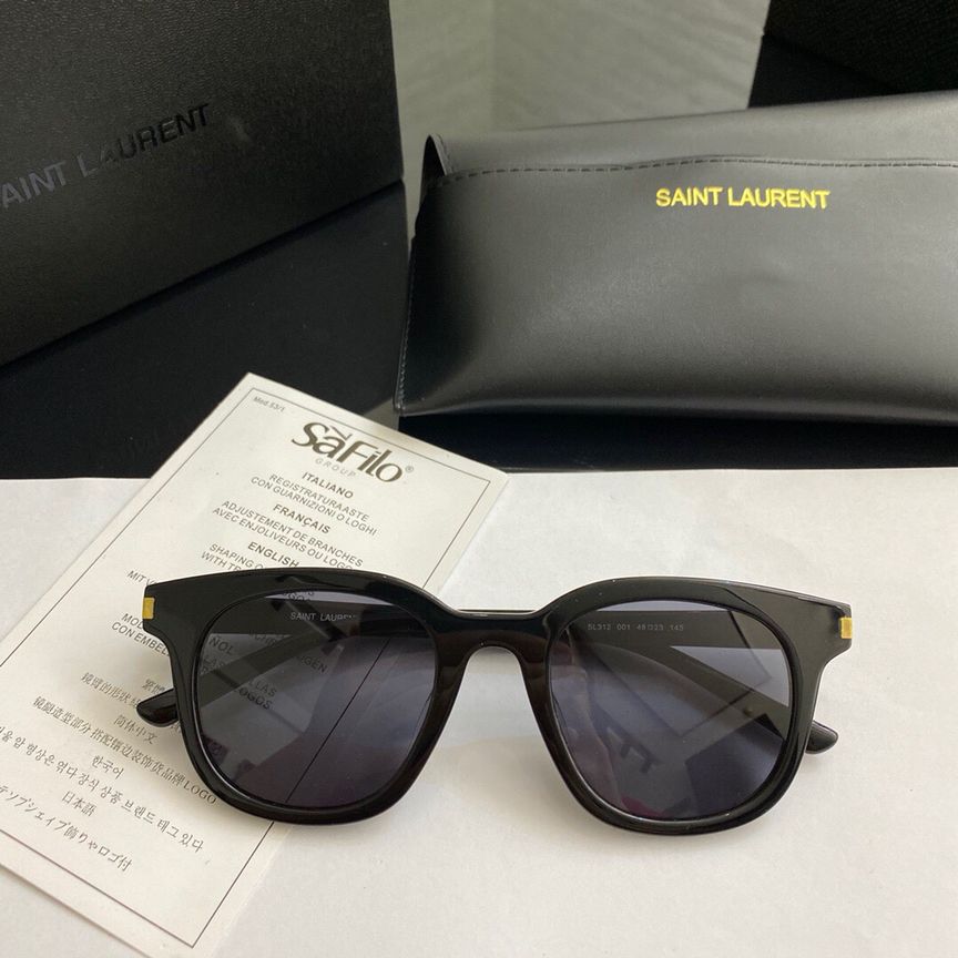 SAINT LAURENT/圣罗兰标志性logo大框男女通用太阳眼镜