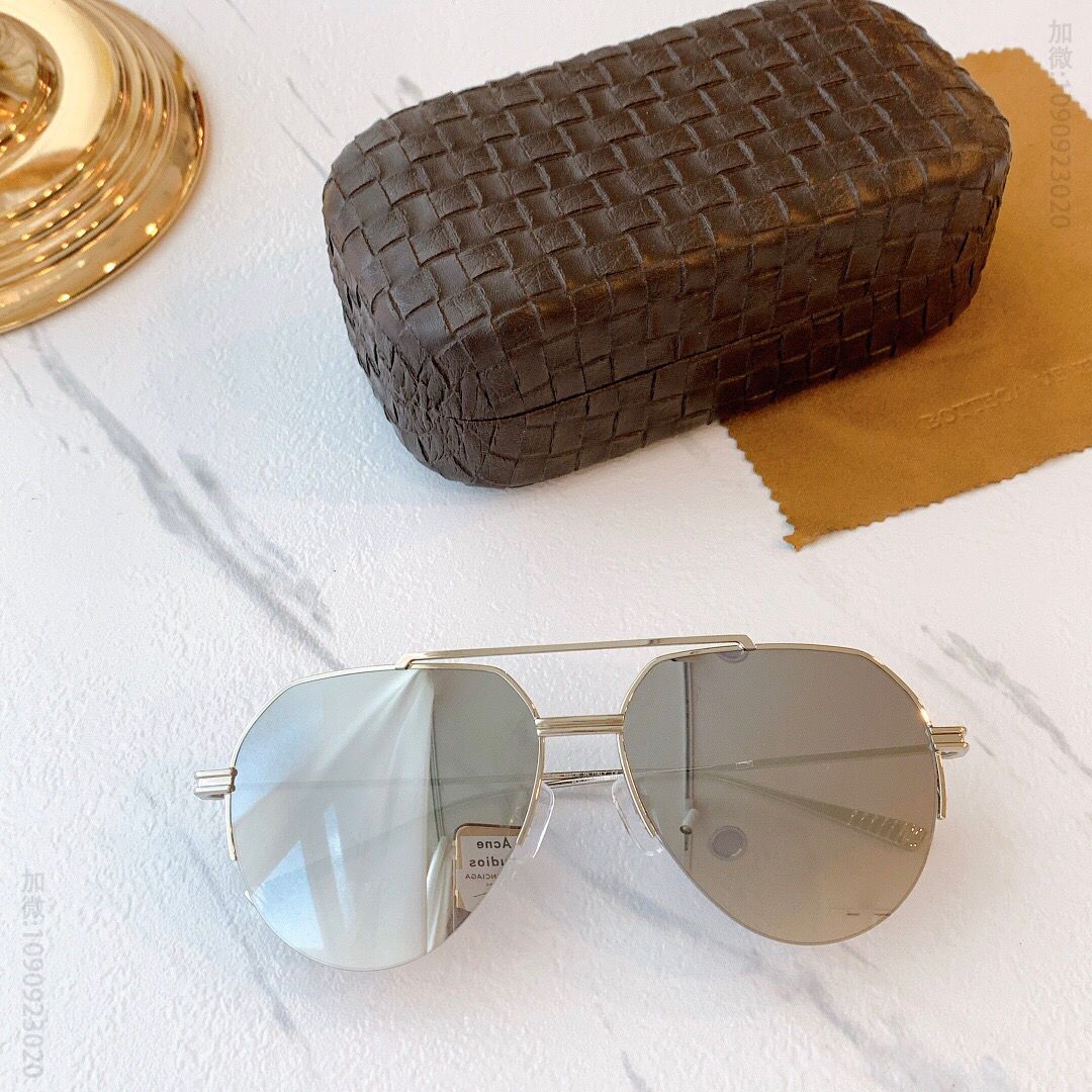 Bottega Veneta半框不规则镜框男女通用太阳眼镜