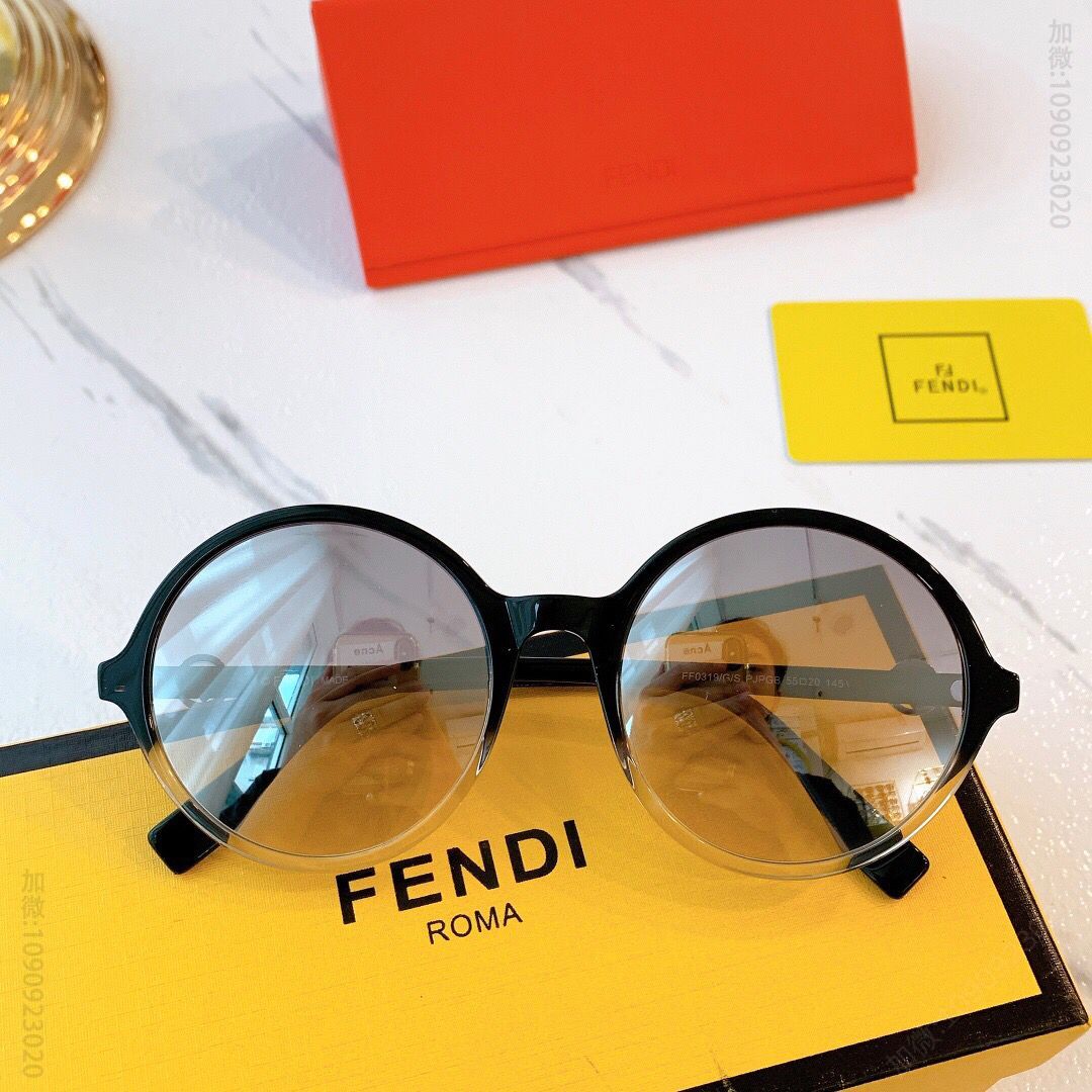 FENDI芬迪双色拼接材料F 字母标识女士太阳眼镜