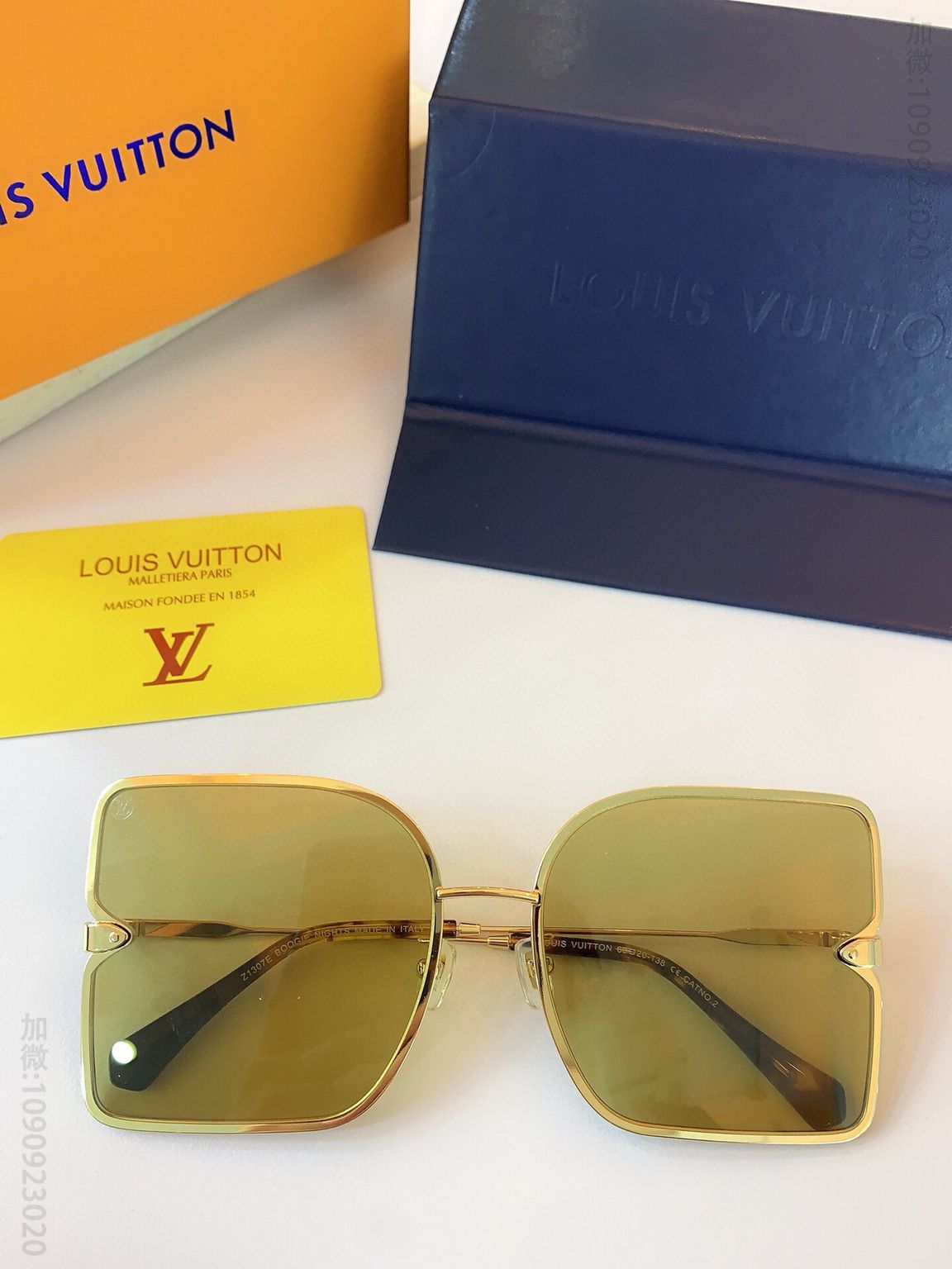 LV路易威登金色Monogram精密花纹女士太阳眼镜