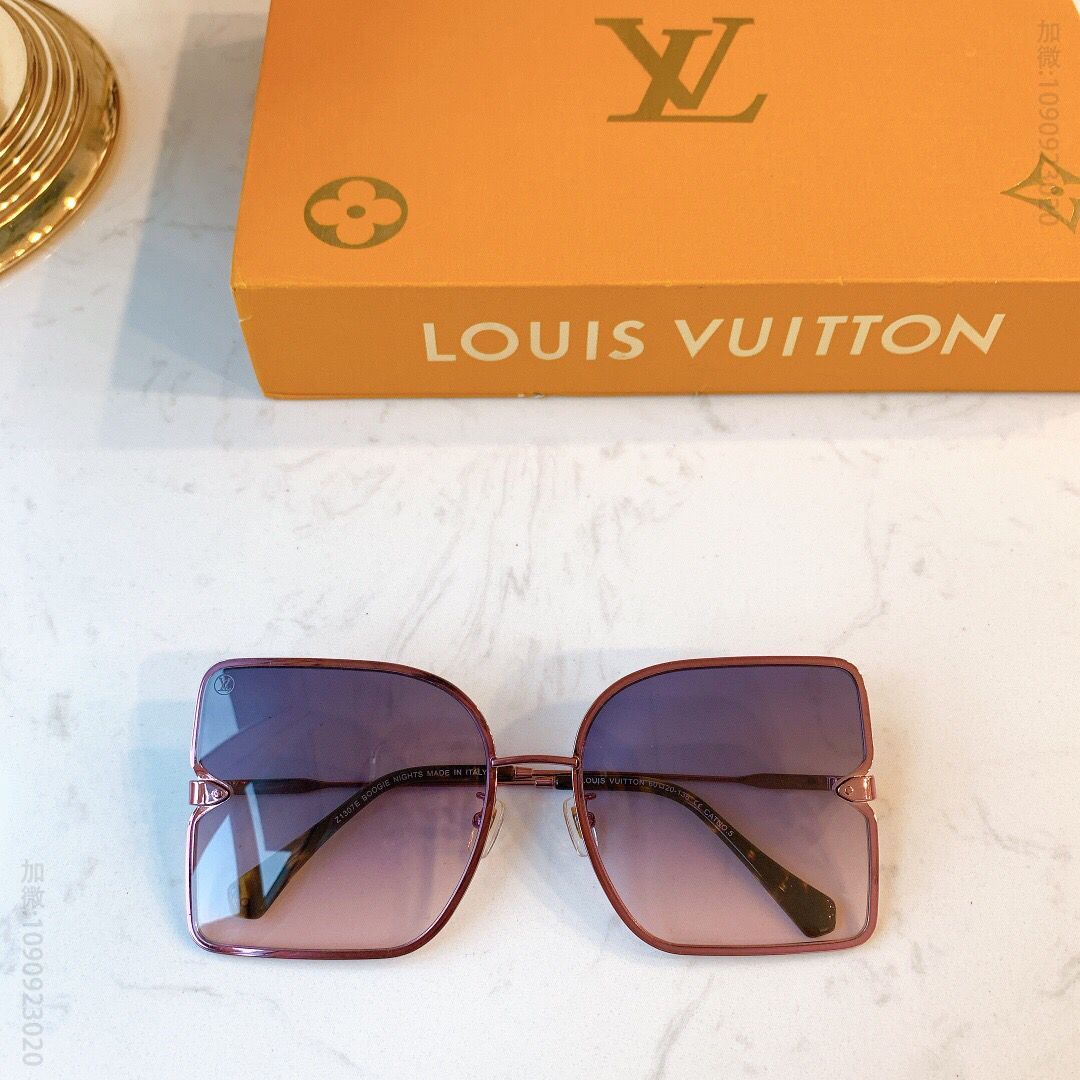 LV路易威登镶缀金色 Monogram精密花纹女士太阳眼镜