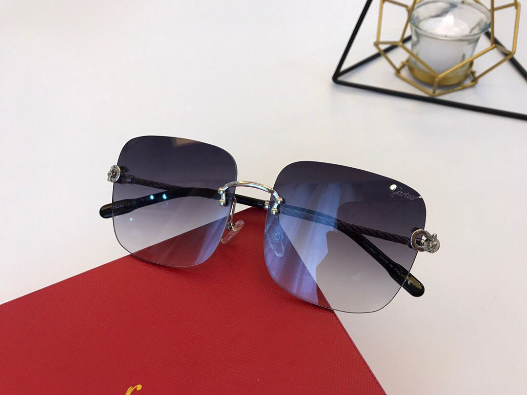 Cartier卡地亚电镀工艺男女通用太阳眼镜