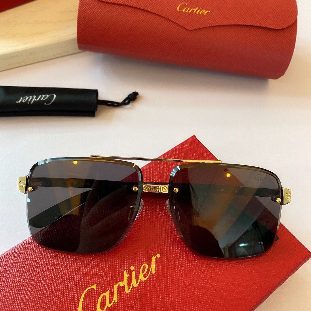 Cartier卡地亚大方框男女通用太阳眼镜