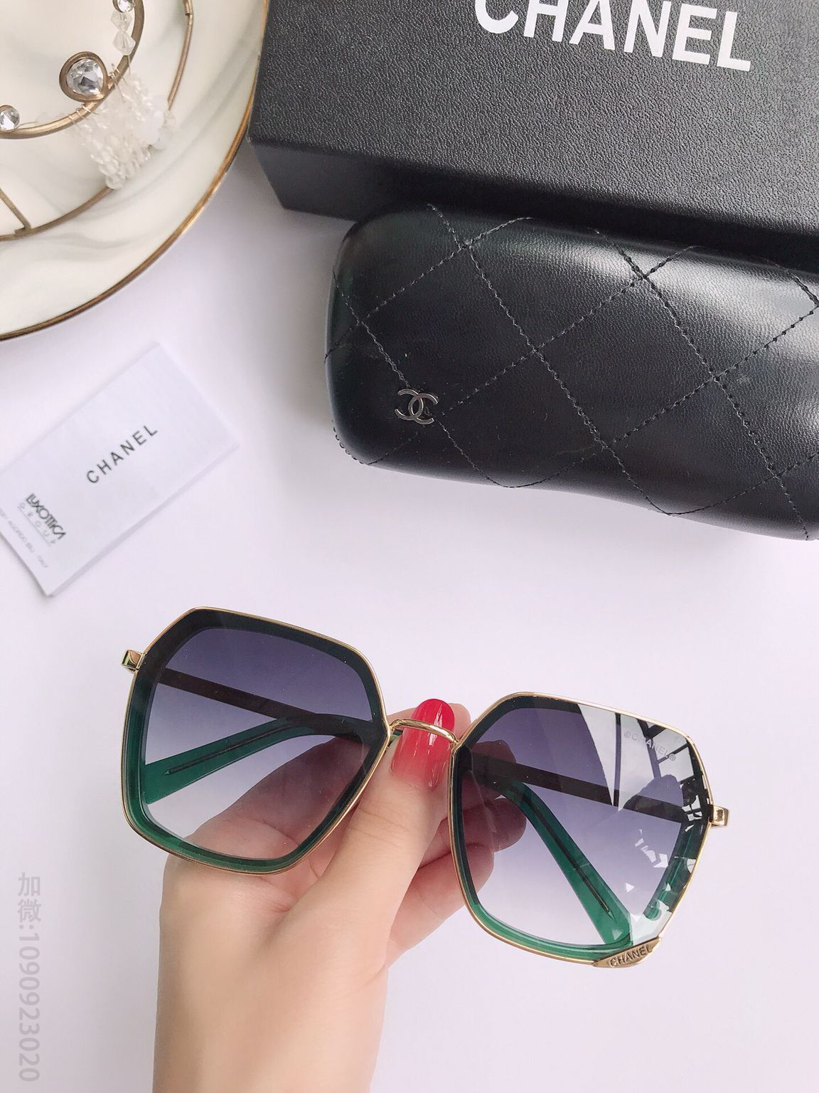 CHANEL香奈儿新品多边形男女通用太阳眼镜