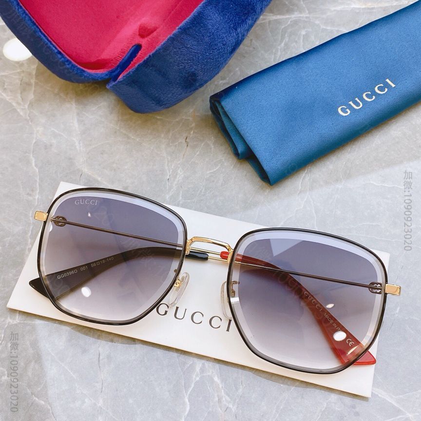 GUCCI古驰标志性双色图案太阳眼镜