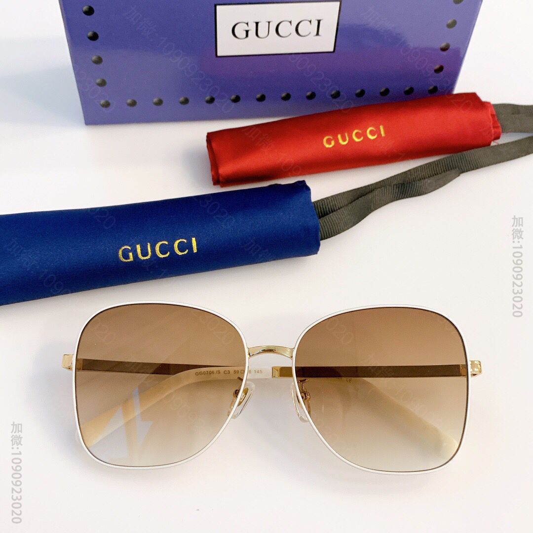 GUCCI古驰糖果色渐变色轻盈蝶形女士太阳眼镜