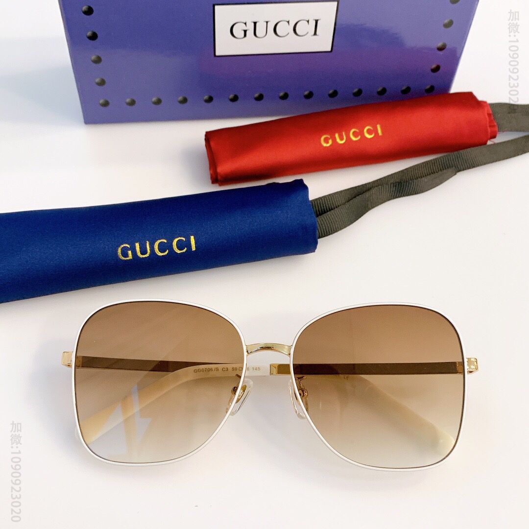 GUCCI古驰糖果色渐变色轻盈蝶形女士太阳眼镜