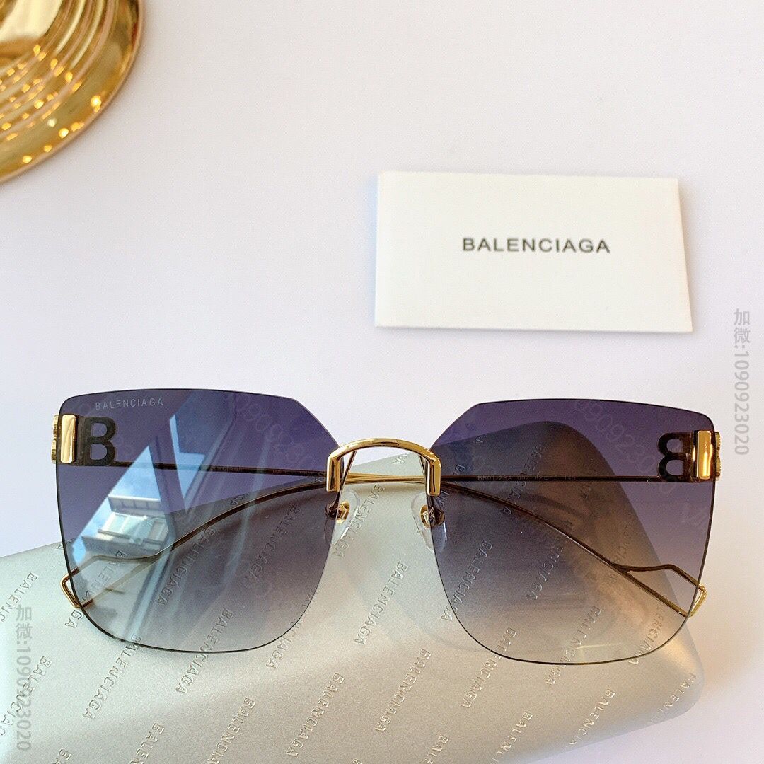 BALENCIAGA巴黎世家金属双B字母logo女士太阳眼镜