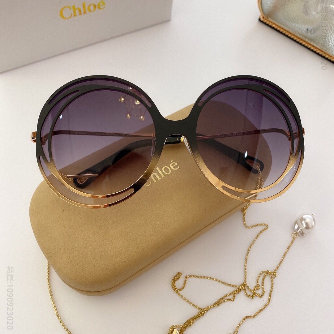 Chloe镂空金属圈女士太阳眼镜