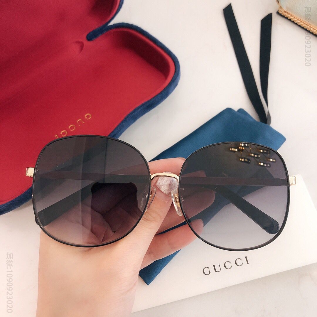 GUCCI古驰秋冬新品大圆形框架太阳眼镜