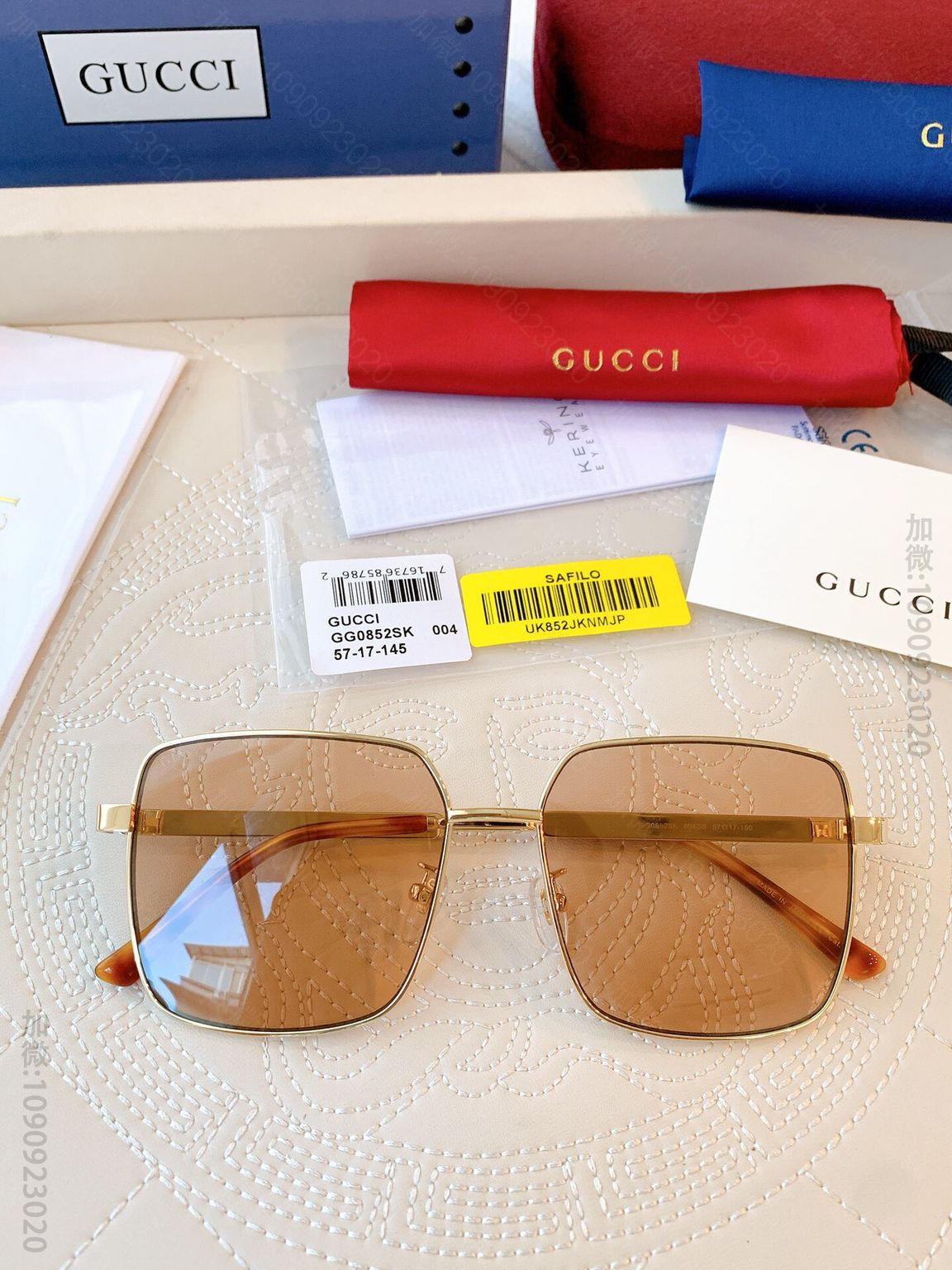 GUCCI古驰超百搭大框经典标志镜腿男女通用太阳眼镜