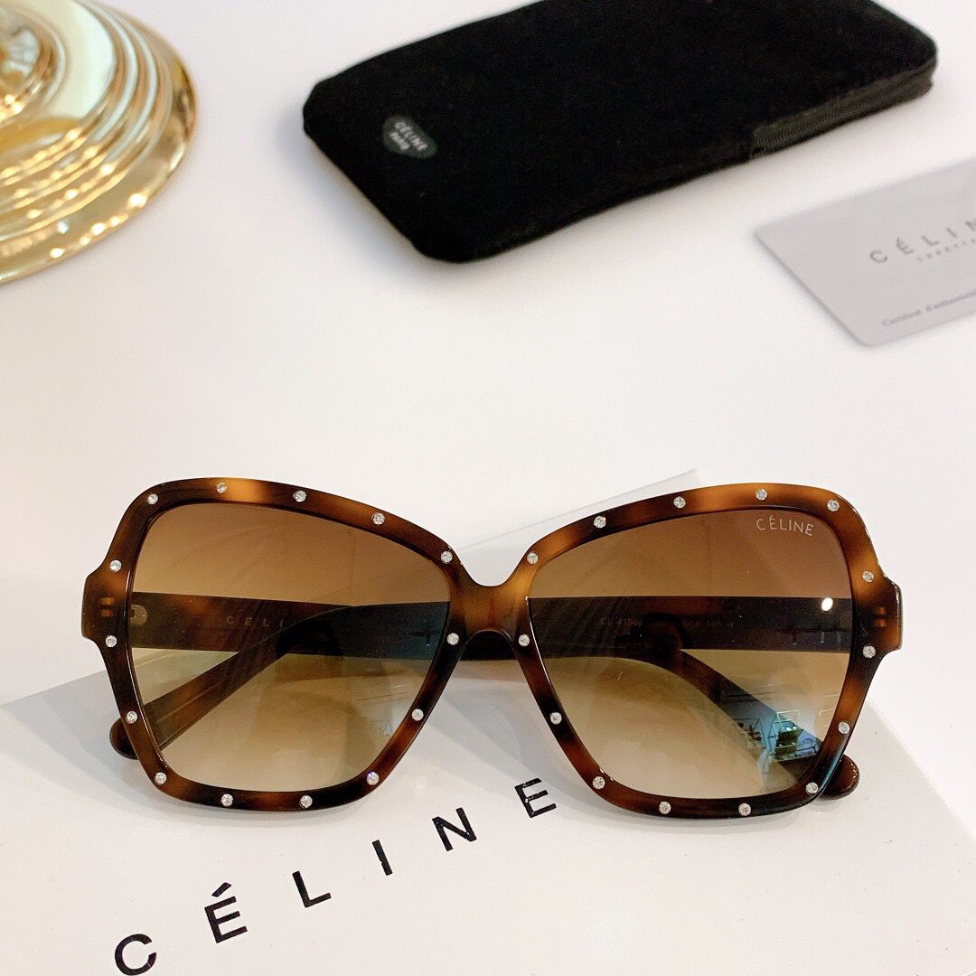 Celine赛琳镶钻板材墨镜太阳眼镜