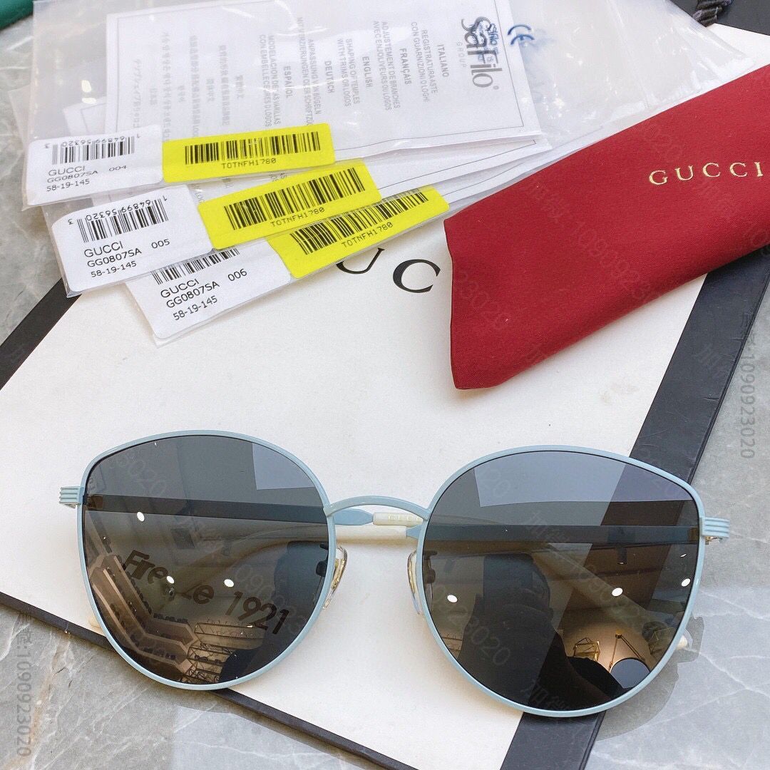 GUCCI古驰个性金属男女通用百搭墨镜太阳眼镜