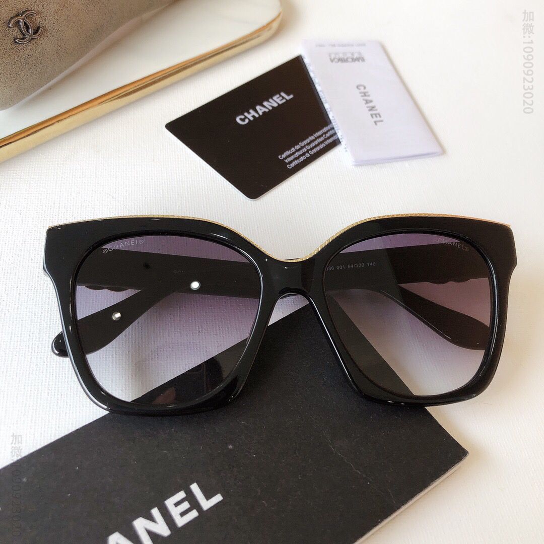 CHANEL香奈儿2023年春夏系列小香logo点缀太阳眼镜