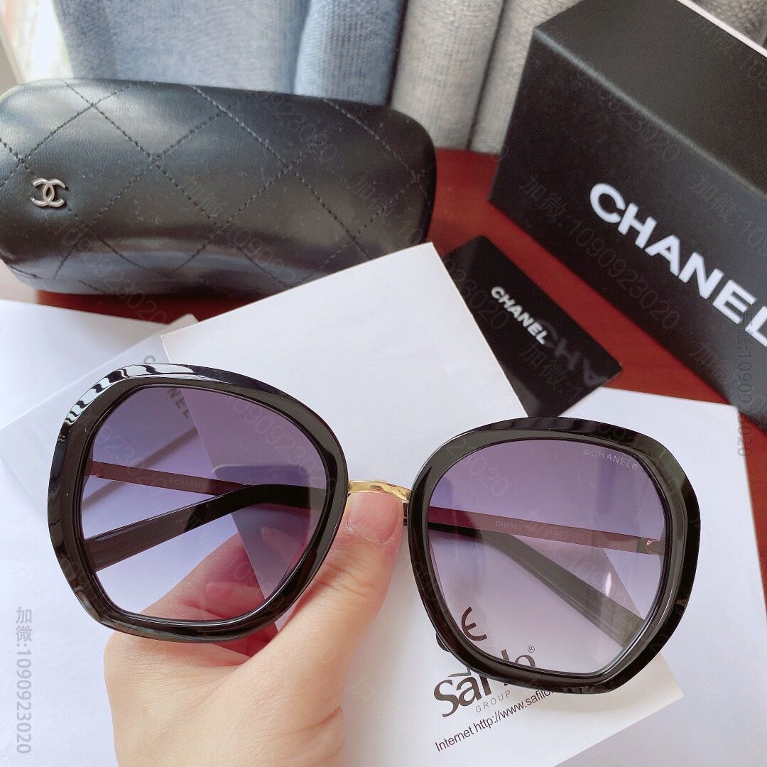 CHANEL香奈儿凌角形大框小香经典元素太阳眼镜