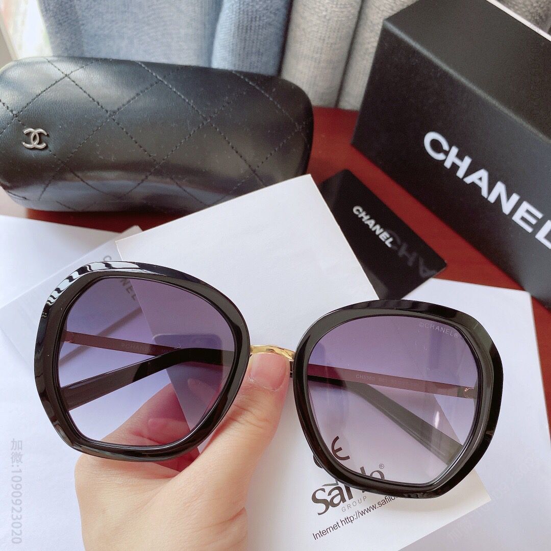 CHANEL香奈儿凌角形大框小香经典元素太阳眼镜