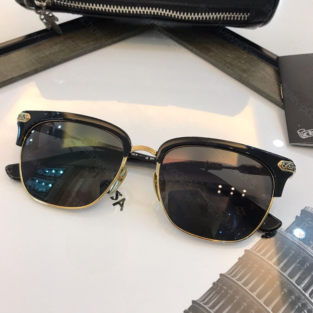 克罗心男款眼镜 CHROME HEARTS周杰伦同款纯手工制作方框太阳眼镜 