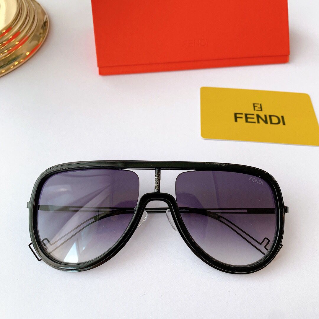 原单芬迪男女款眼镜 芬迪眼镜价格 FENDI芬迪时尚框型完美电镀超时尚男女通用太阳眼镜 