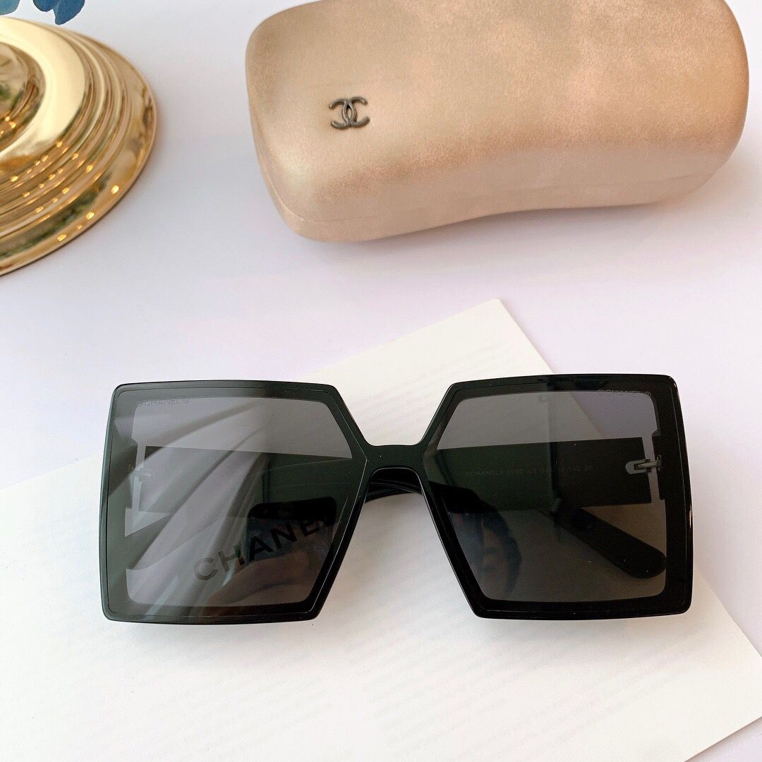 CHANEL香奈儿板材大框方形太阳眼镜
