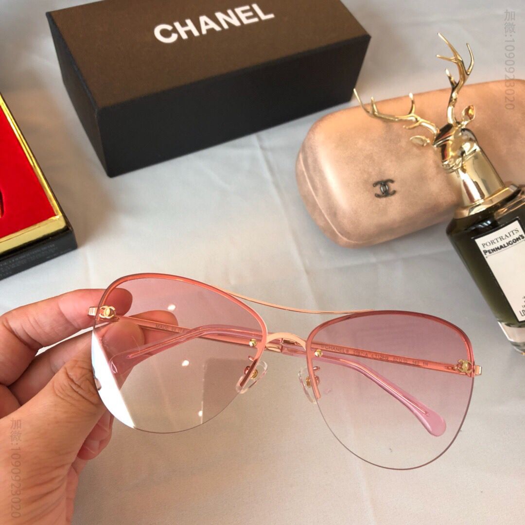CHANEL香奈儿小香双C logo 女士太阳眼镜