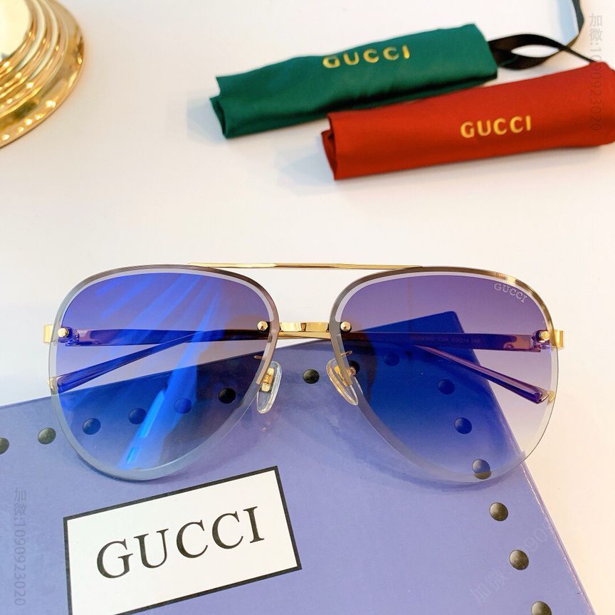 GUCCI古驰切边高清镜片太阳眼镜